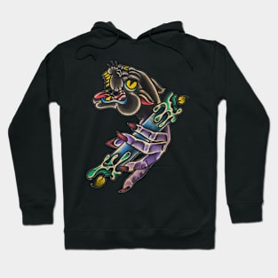 Panther candle traditional tattoo Hoodie